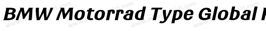 BMW Motorrad Type Global Pro Bold I字体转换